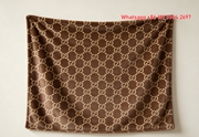 Brown GG Monogram Flannel Blanket Wall Hanging Decor Gucci throw blanket IMG_2535
